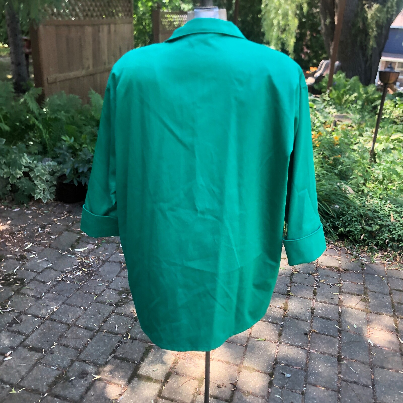 Green Blazer Tan Jay Brand 1980’s Vintage With Shoulder Pads
