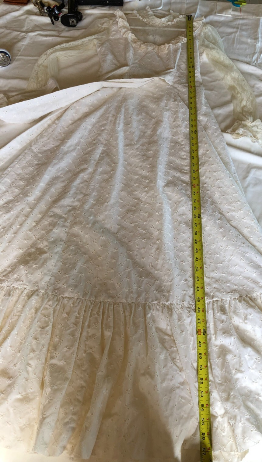 VTG Susan Lane Country Elegance Cottagecore Prairie Lace Wedding Dress sz 10