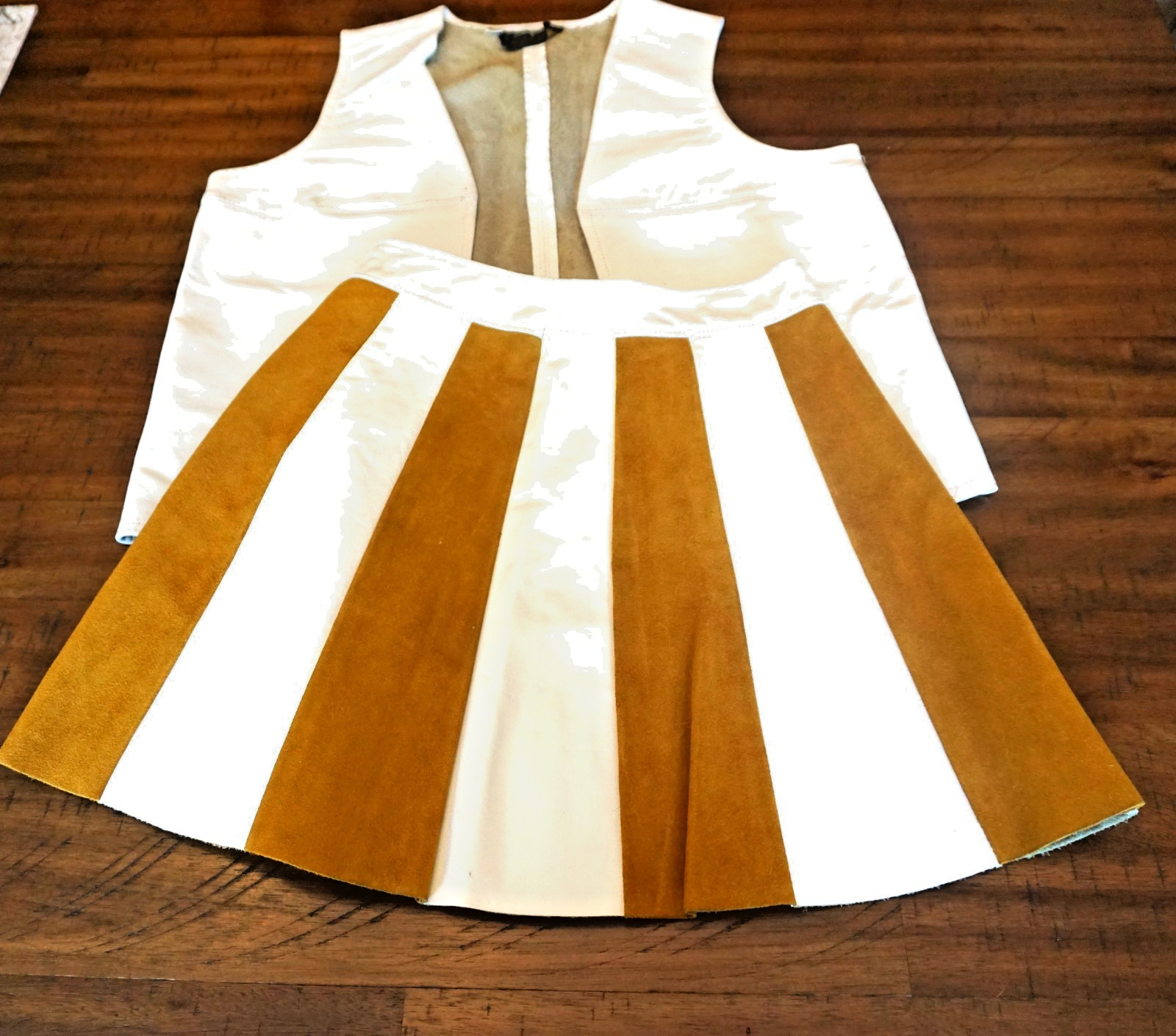 Vintage 1960s Latigo West California Leather Skirt & Vest Set – Pristine!