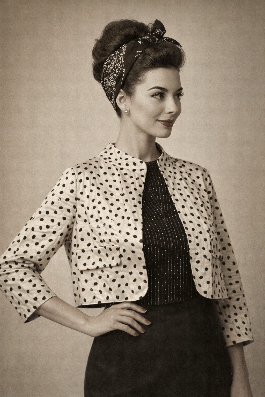 Polka Dot/VTG/Retro/Cropped Classic International Ladies Garment Workers Union🤍