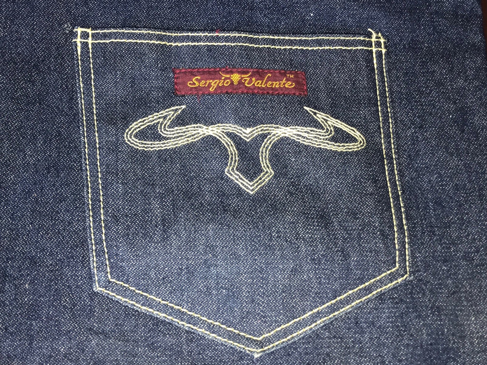 VINTAGE SERGIO VALENTE BAG DENIM INDIGO BLUE JEANS HANDBAG TOTE CARRY 1970s READ