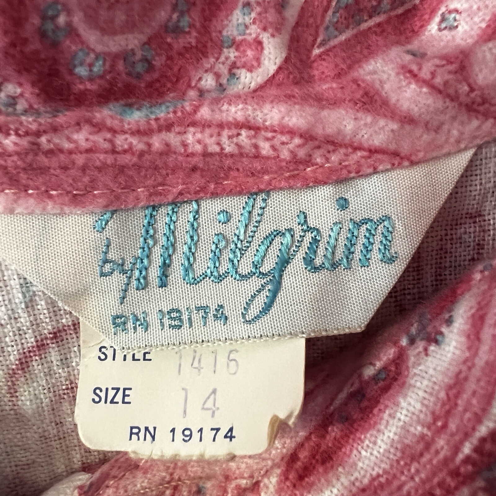 Vintage Milgrim Cotton Paisley Midi Dress Sm Med Boho Cottagecore Western Regal