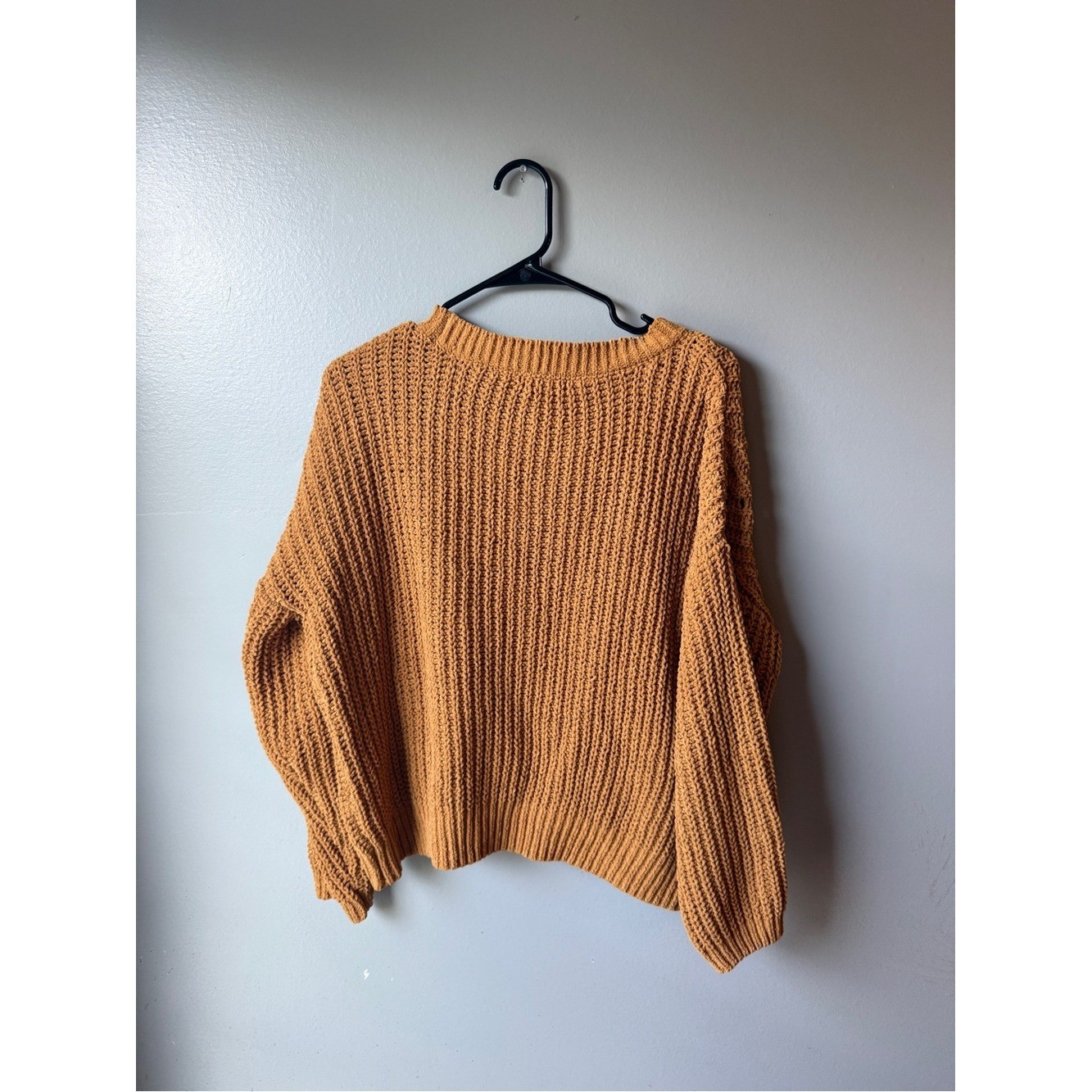 Chenille Chunky Knit Sweater Women’s Large Cozy Boho