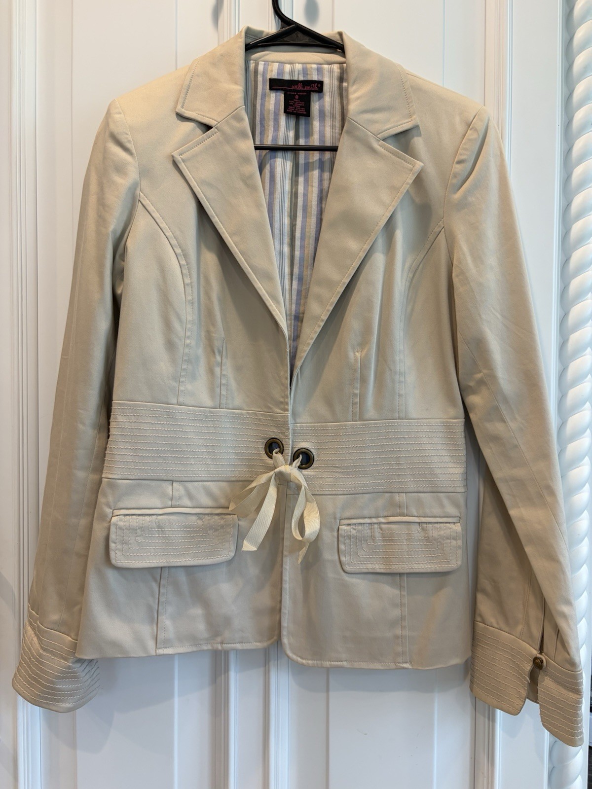 Vintage Willi Smith Lined Blazer Women “street Couture” Sz 8. Quilted Detailing