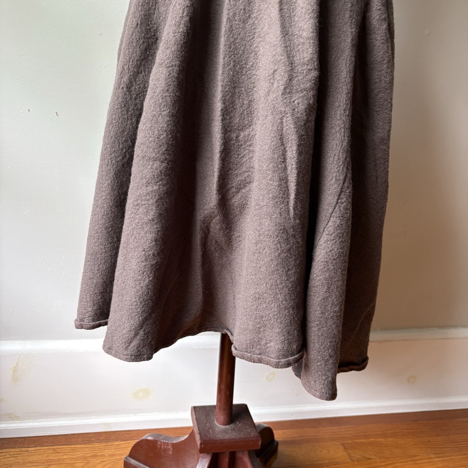 Vintage Y2K Gray Brown Woolen Skirt Women’s Cute Earth Tone As Is