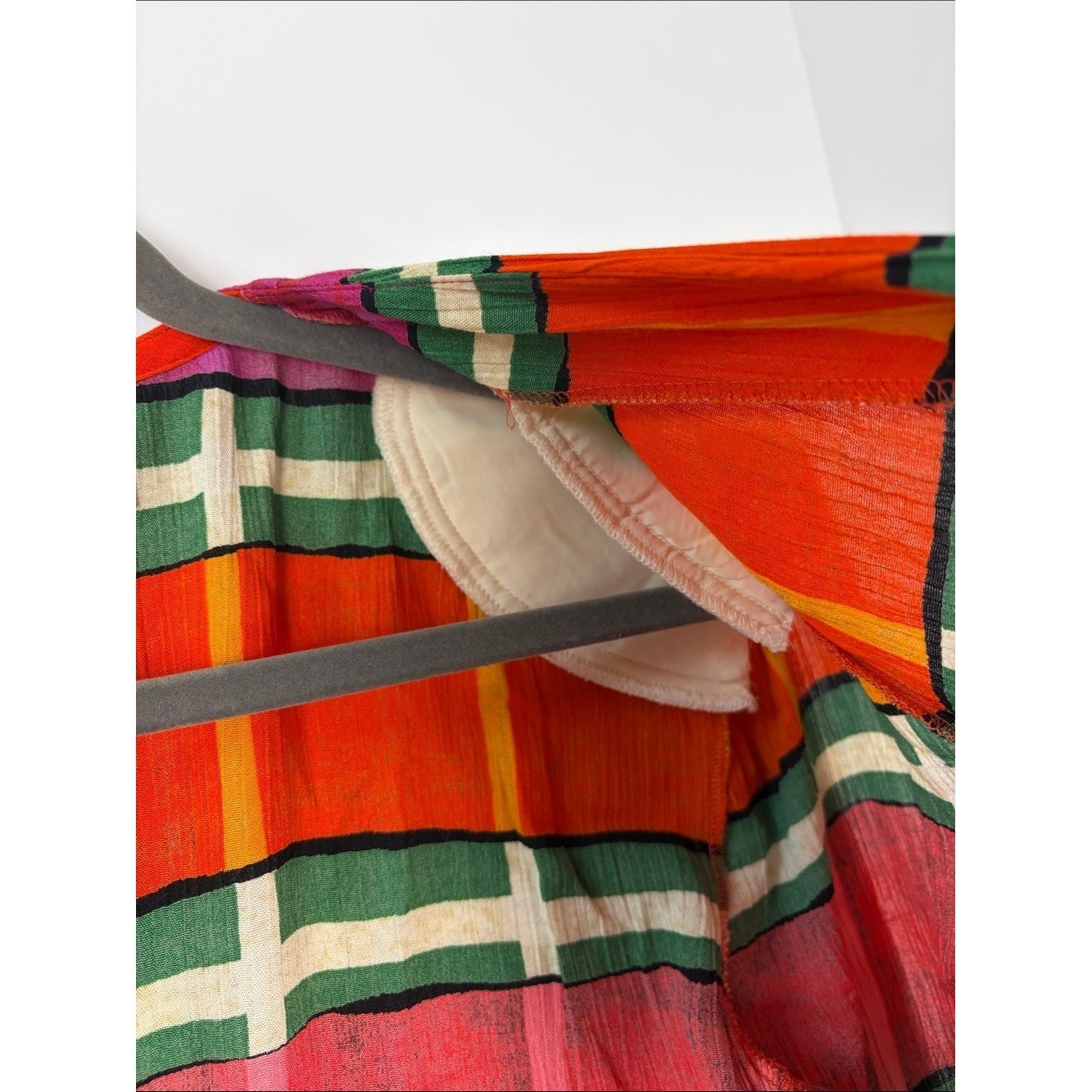 Vintage 80s 90s Phoebe Plaid Open Front Cardigan Shoulder Pads Boho M