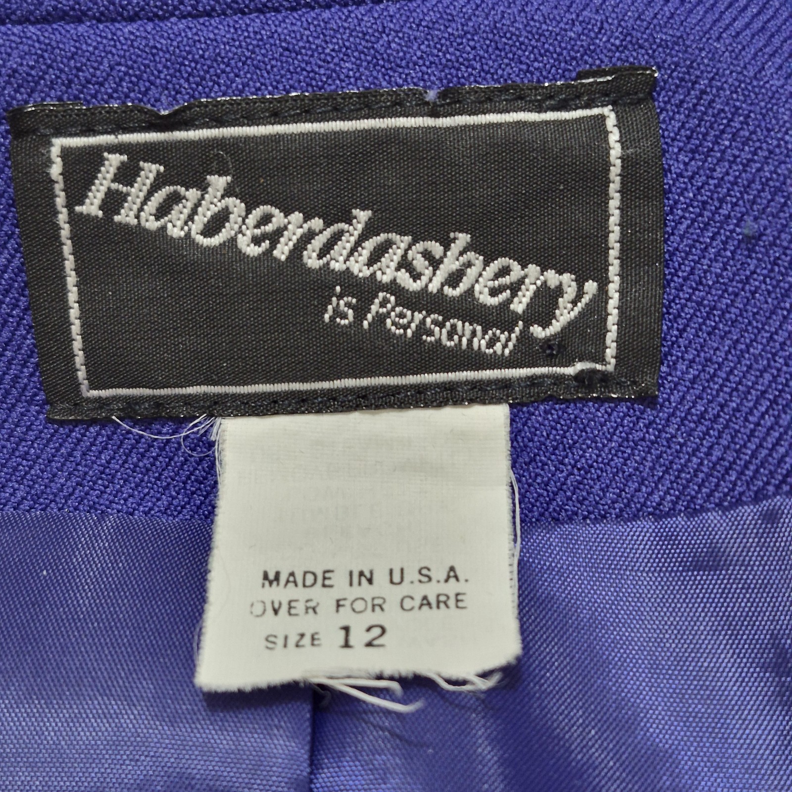 Vintage Haberdashery Women’s Classic Blazer Two Button Jacket Size 12 Purple