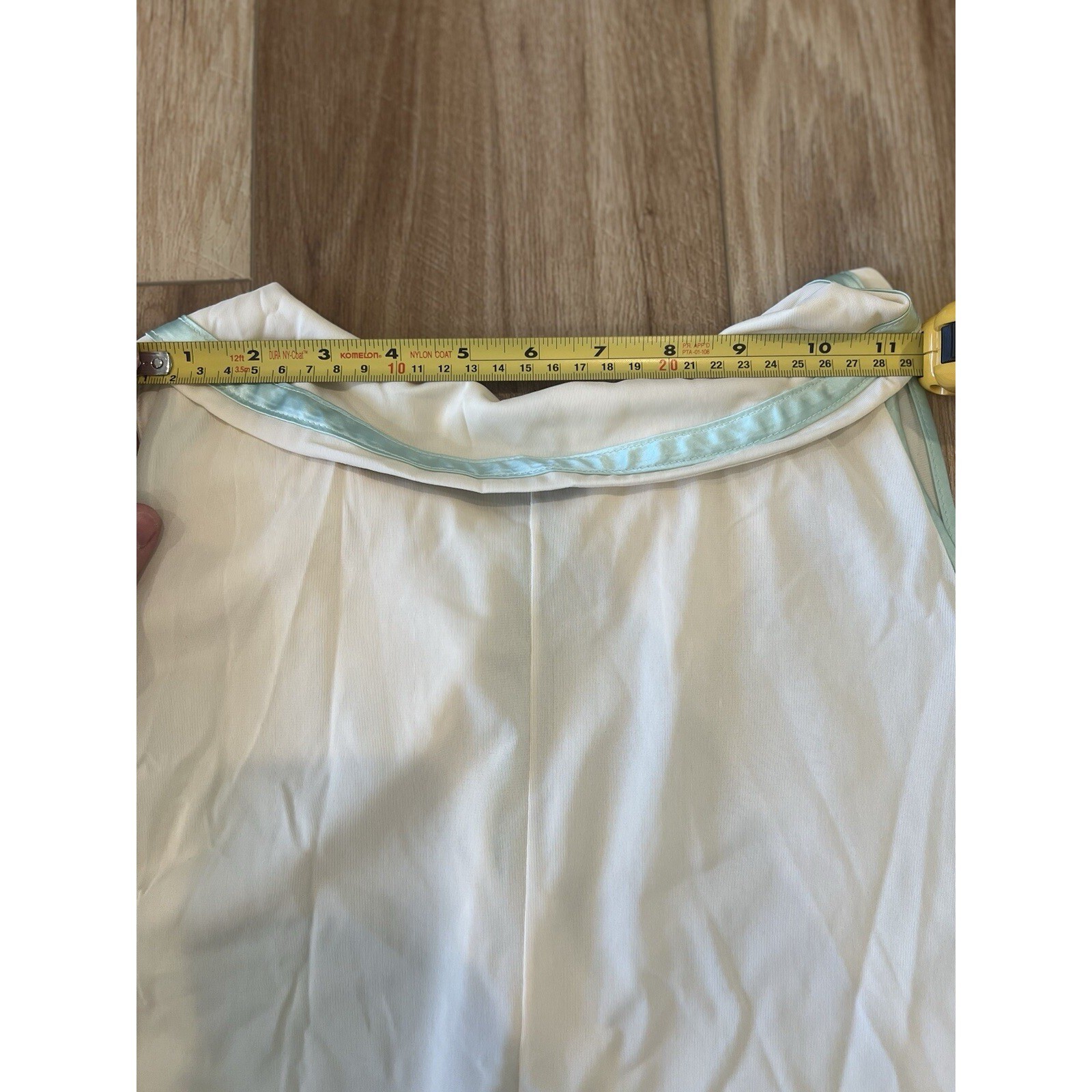 Vintage Gossard Artemis Nightgown Medium White Blue Style 5090 Peterpan Collar