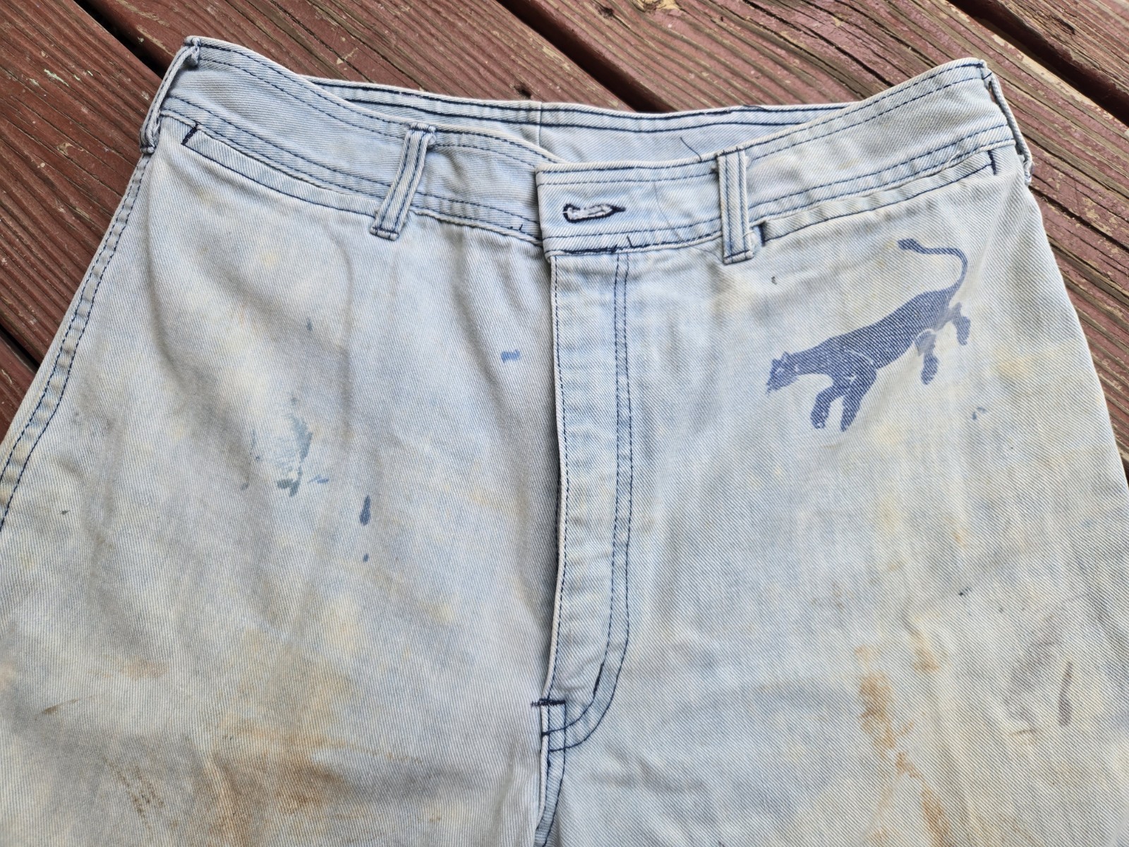 Vintage 1970s Faded Glory Bell Bottom Jeans Women’s Distressed Wildcat Denim