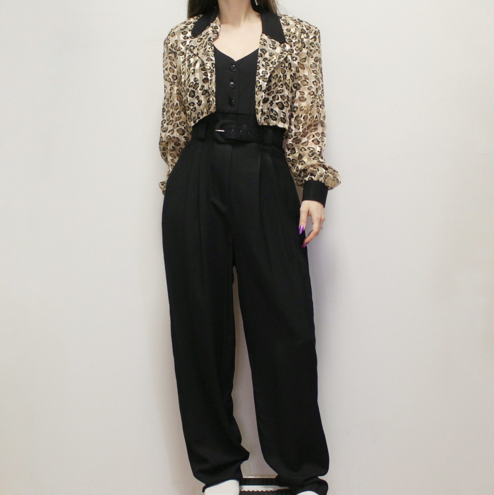 Vintage 90s Jumpsuit With Belt and Attached Jacket by Menu