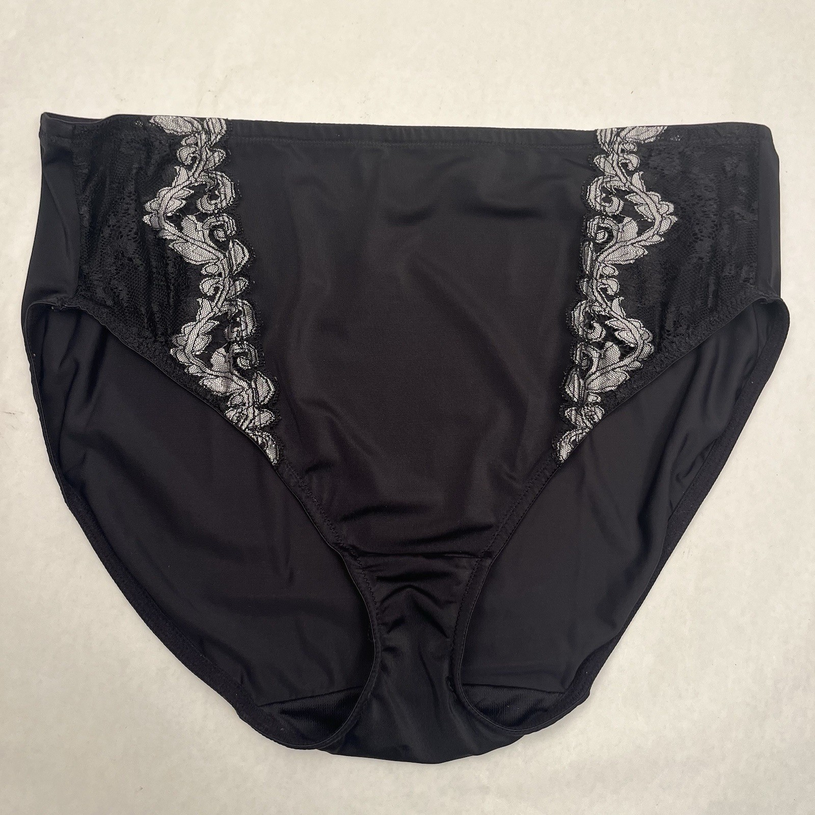 Breezies Plus Size Black High-Cut Stretch Panties Size 1X