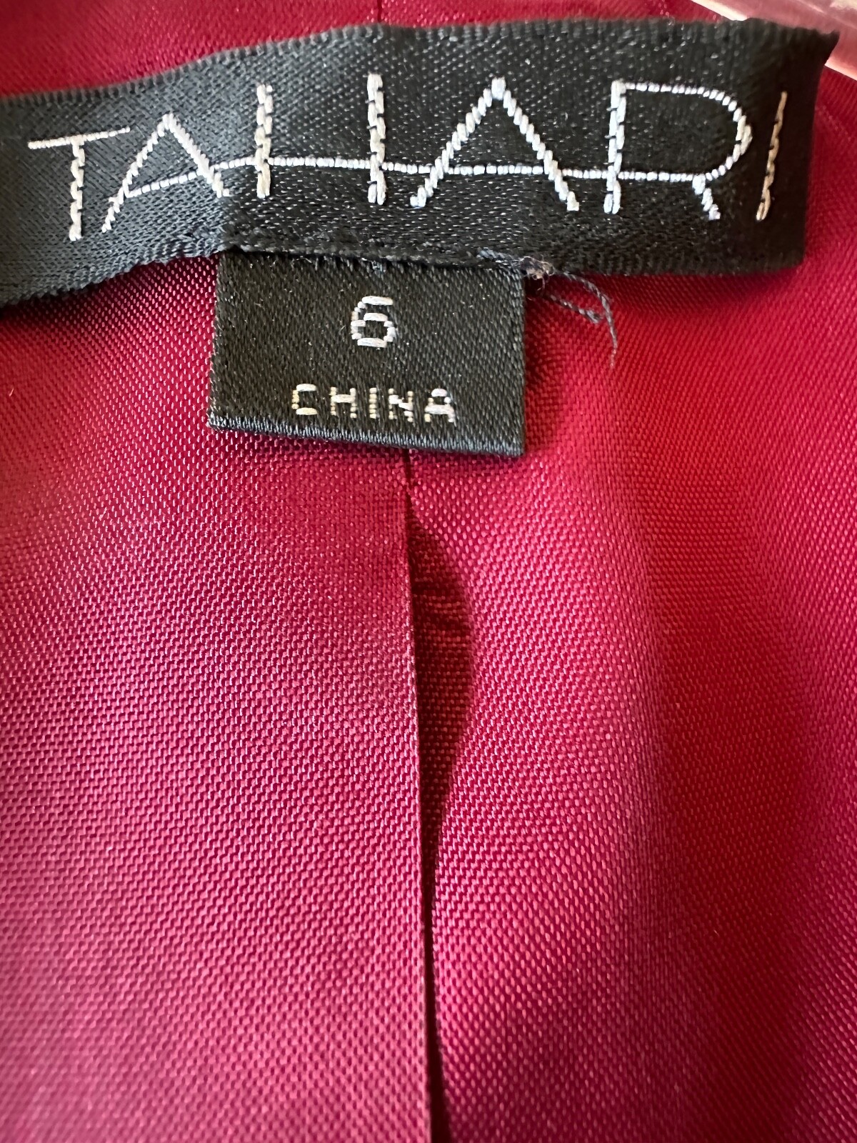 Vintage Tahari 2 pc Skirt Set Dark Red Size 6