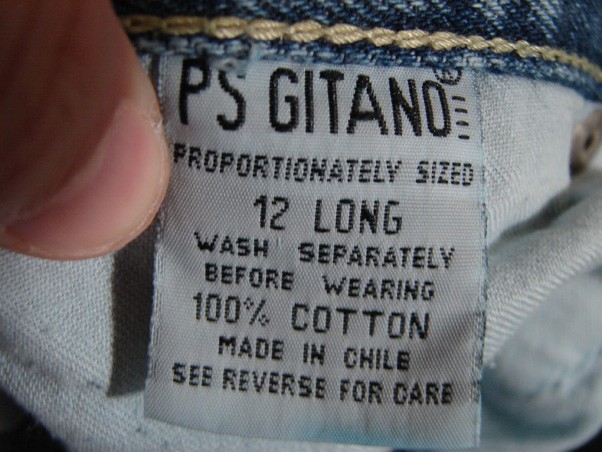 OF03435 VINTAGE 1970s ***GITANO*** HIGH WAIST WOMENS JEANS sz12L ACID WASH