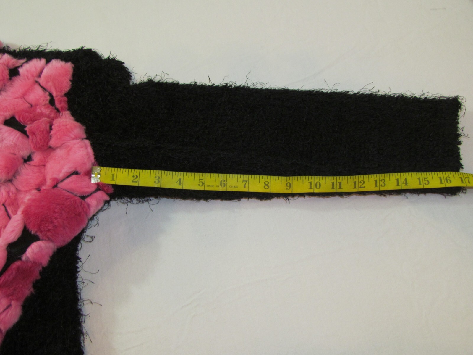 Vintage Hanalori Size Small Faux Fur Jacket Light Weight USA Made Black/Pink