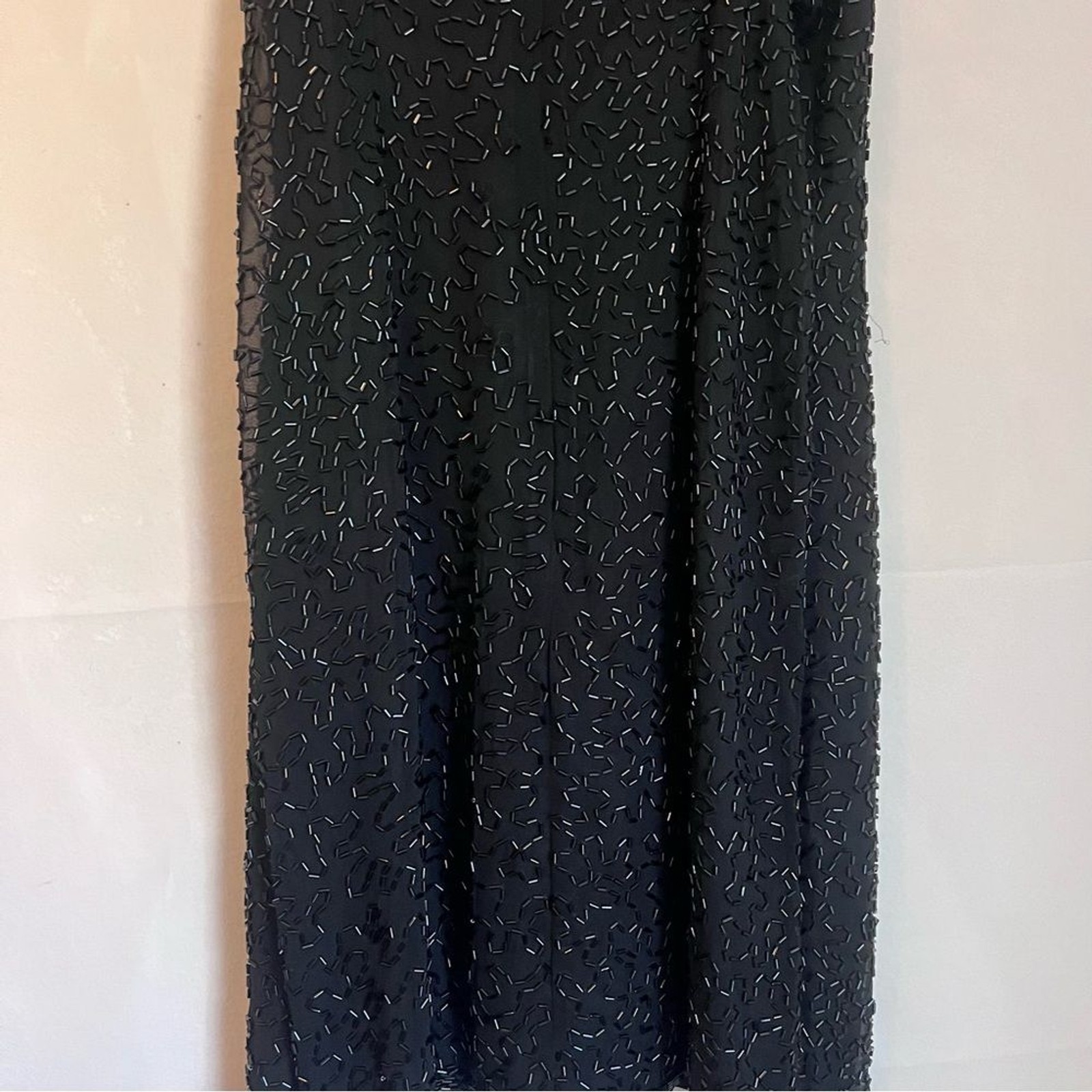 Sho Max Originals Vintage Party Dress Size Small. 100% Silk Beaded Holiday Dress