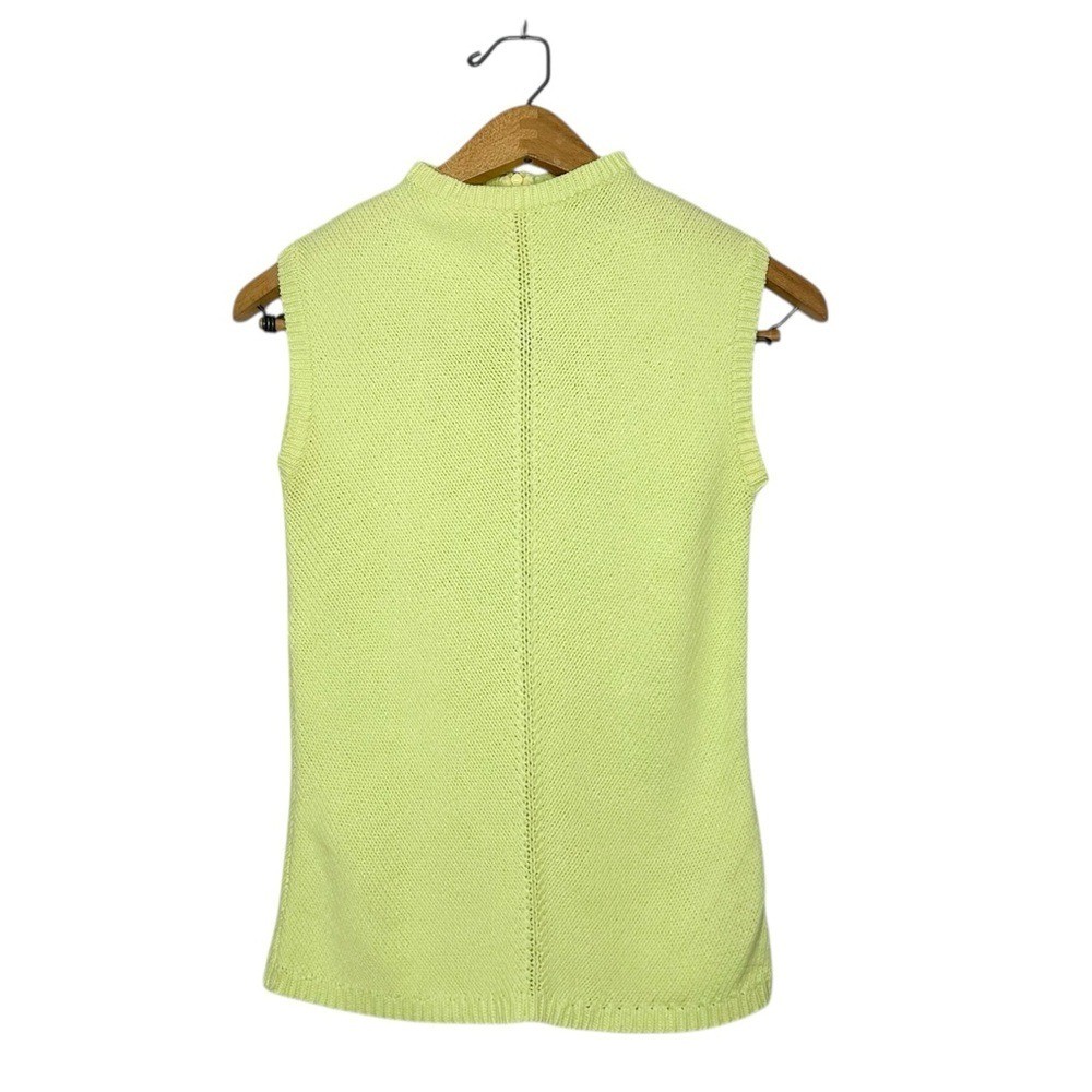 Vintage Y2K Classiques Entier Chartreuse Yellow Sleeveless Knit Top Small S