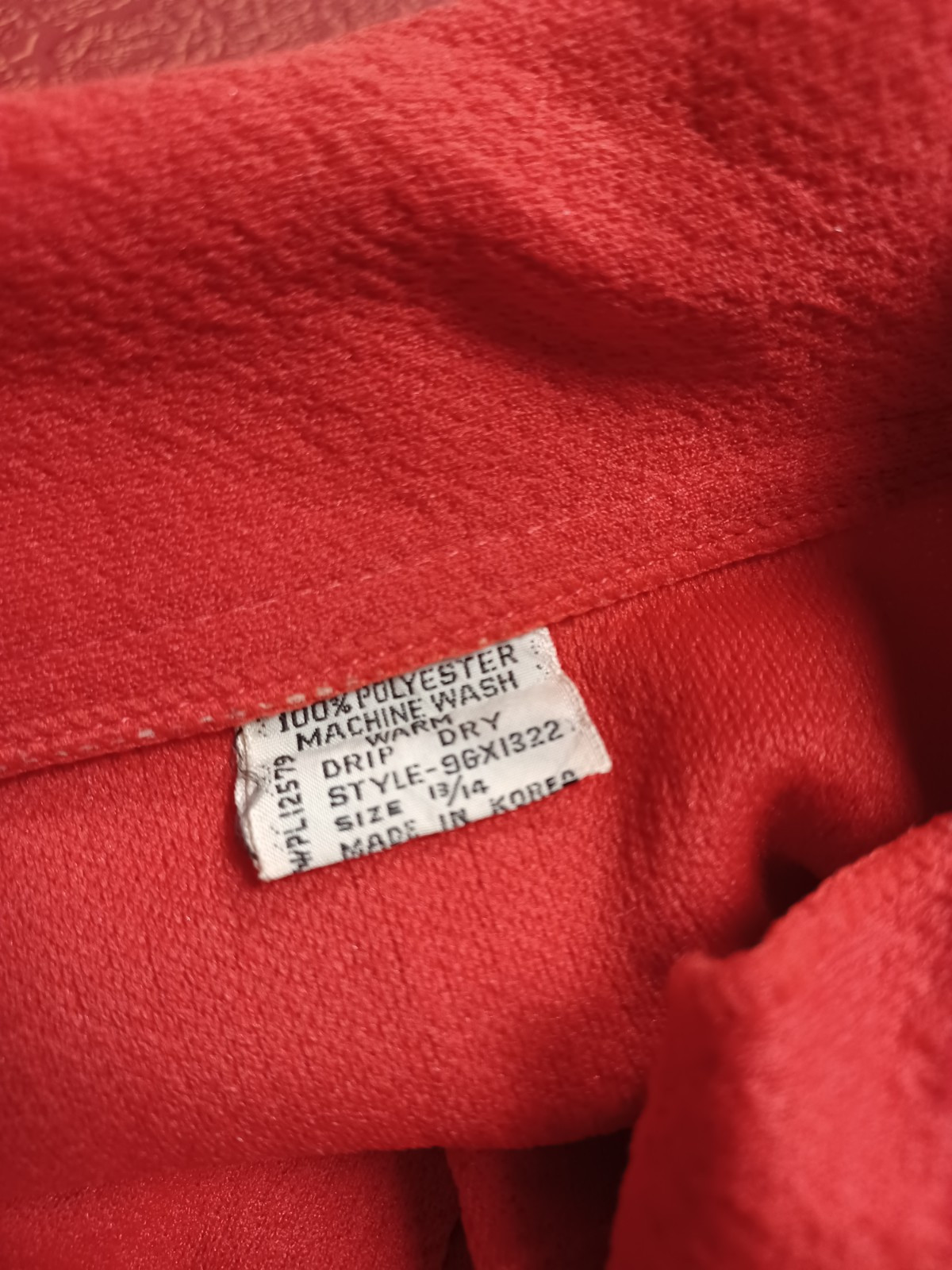 True VTG Mod Mid-century 1960s 1970s 100% Polyester Button-up Shirt Jacket Red M