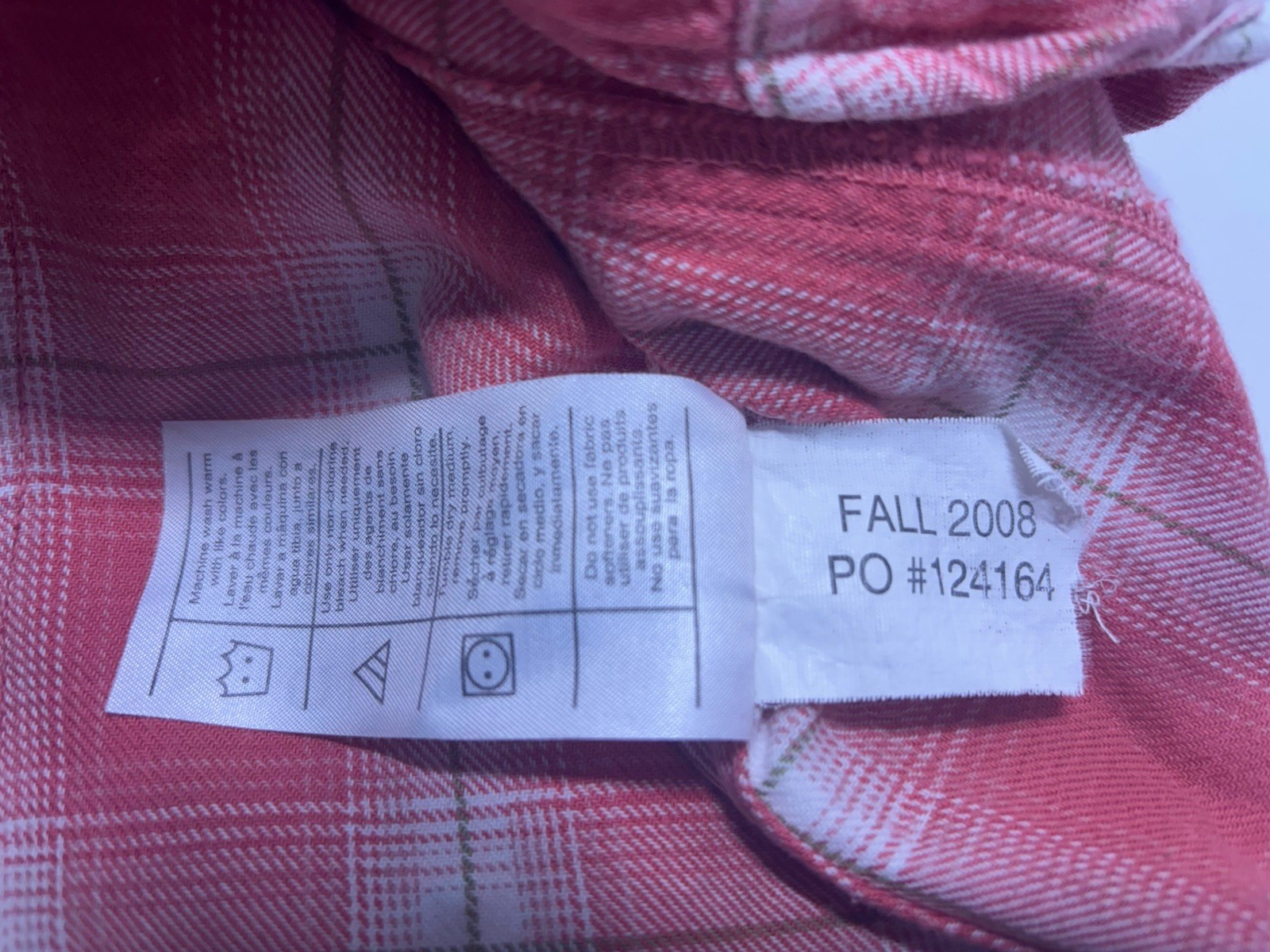 VTG 2008 Carhart Women’s L Cotton Flannel Pink Plaid Western Pearl Snap Shirt L
