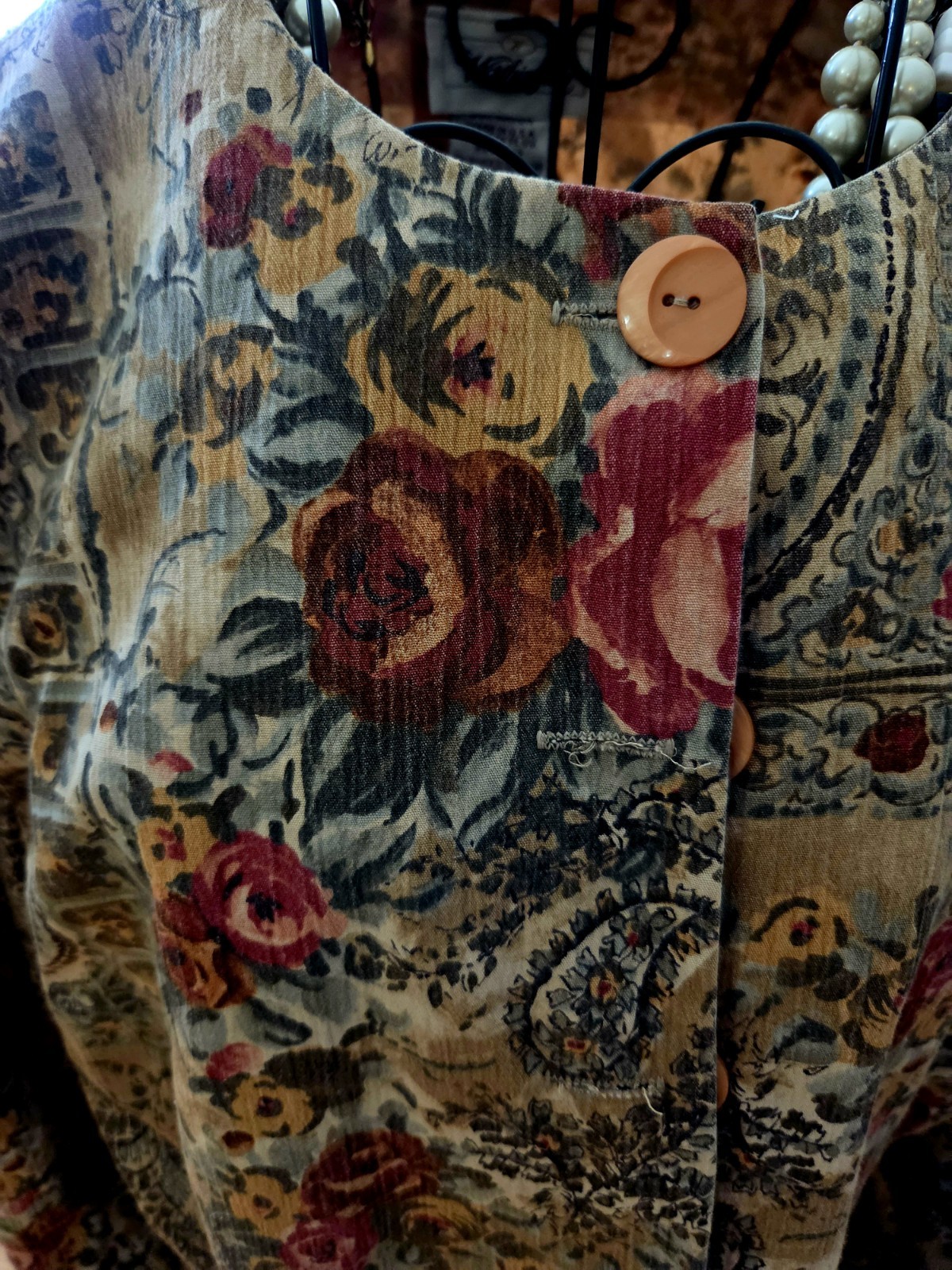 Vintage Worthington 90s Button Down Floral Blazer Cottage Core No Will Fit Sm/m