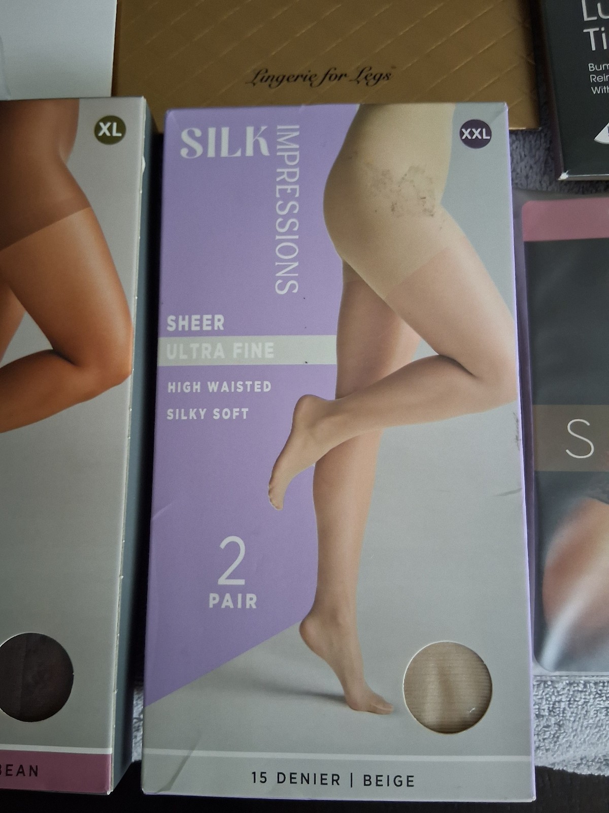 DISCONTINUED 7 PAIR PANTYHOSE 1 PAIR THIGH HIGH LOT ASSORTED SIZES NEW OLD STOCK