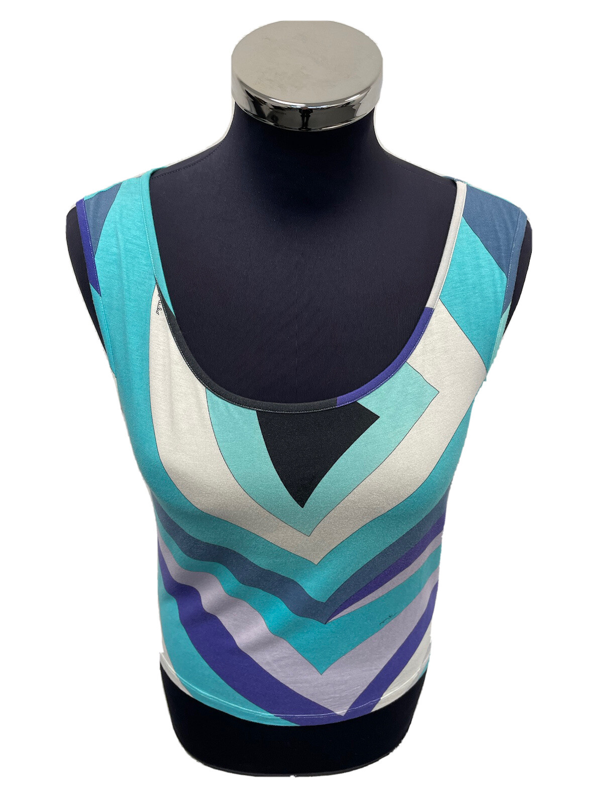 EMILIO PUCCI JERSEY TOP WOMEN SHIRT SHIRT VINTAGE JHA292
