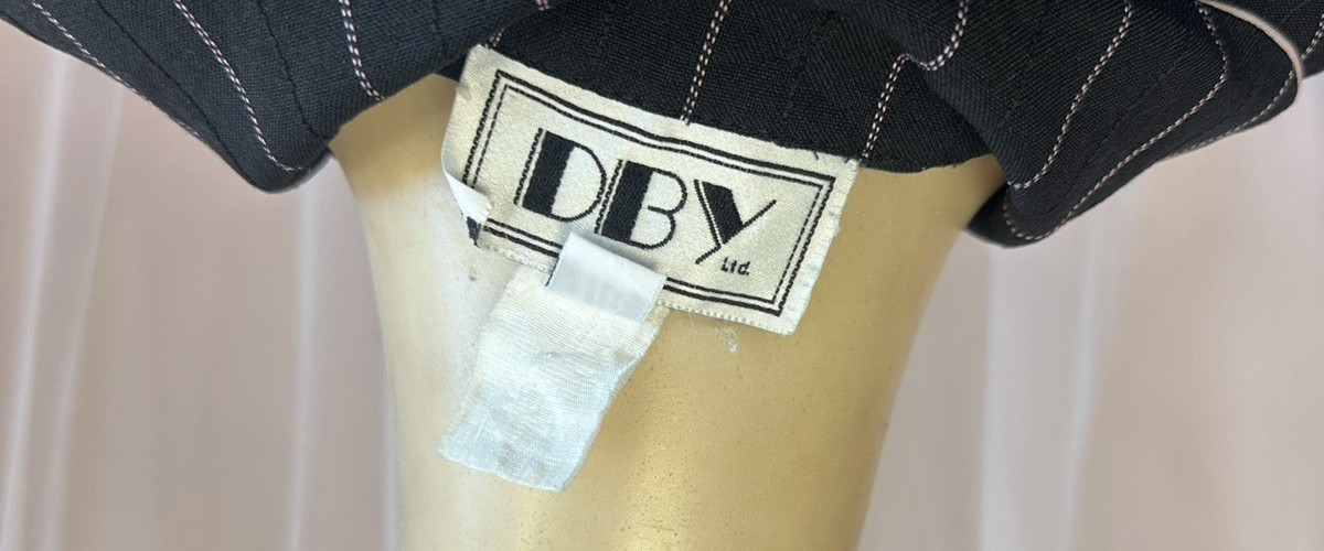 Vintage 90s Pinstripe Vest Top Black Pink Sleeveless Preppy Minimalist M/L