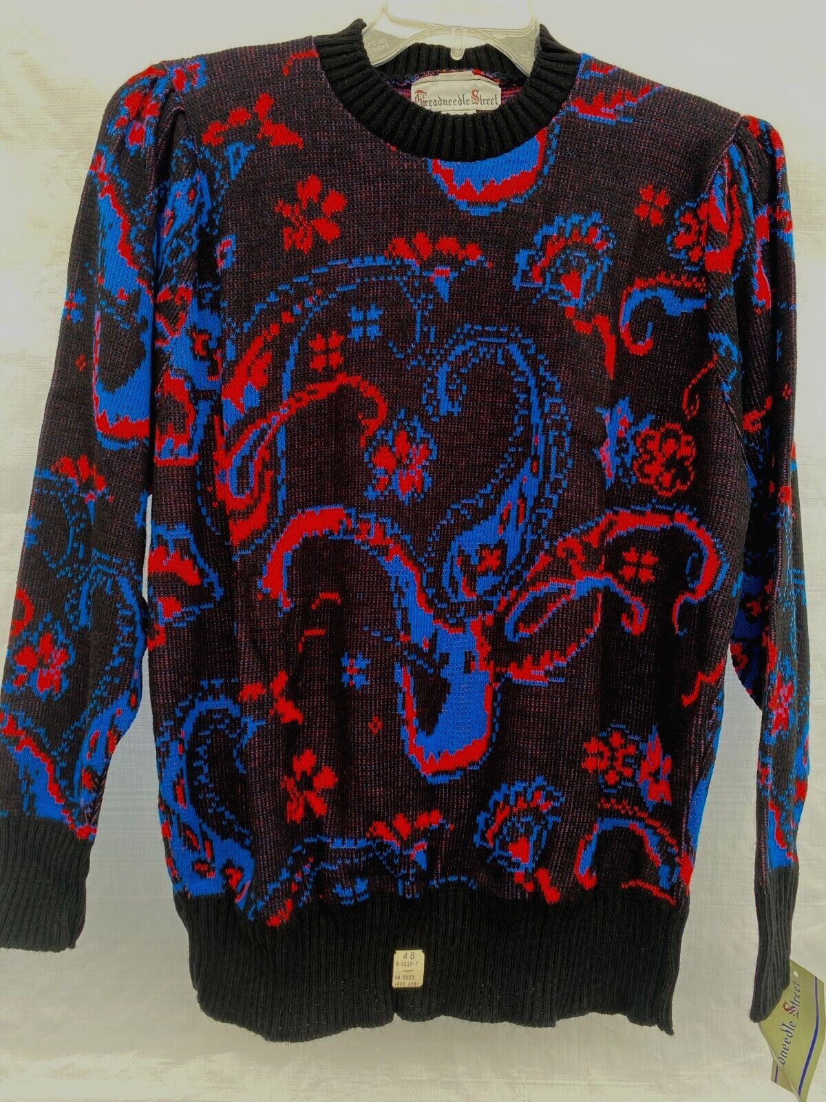 VTG 70s..PAISLEY..SWEATER..NWT..WOMEN sz 48 L/XL