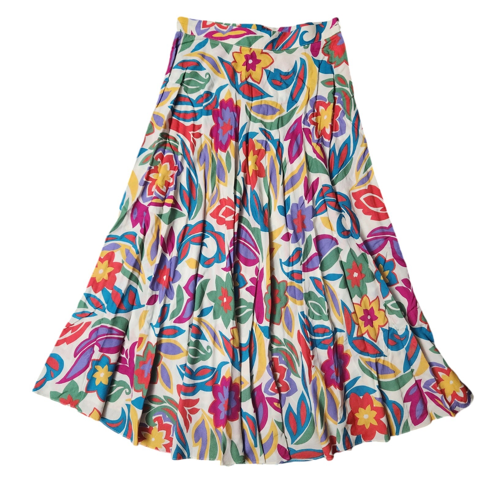 Vintage Counterparts Colorful Floral Flowy Skirt Size 12