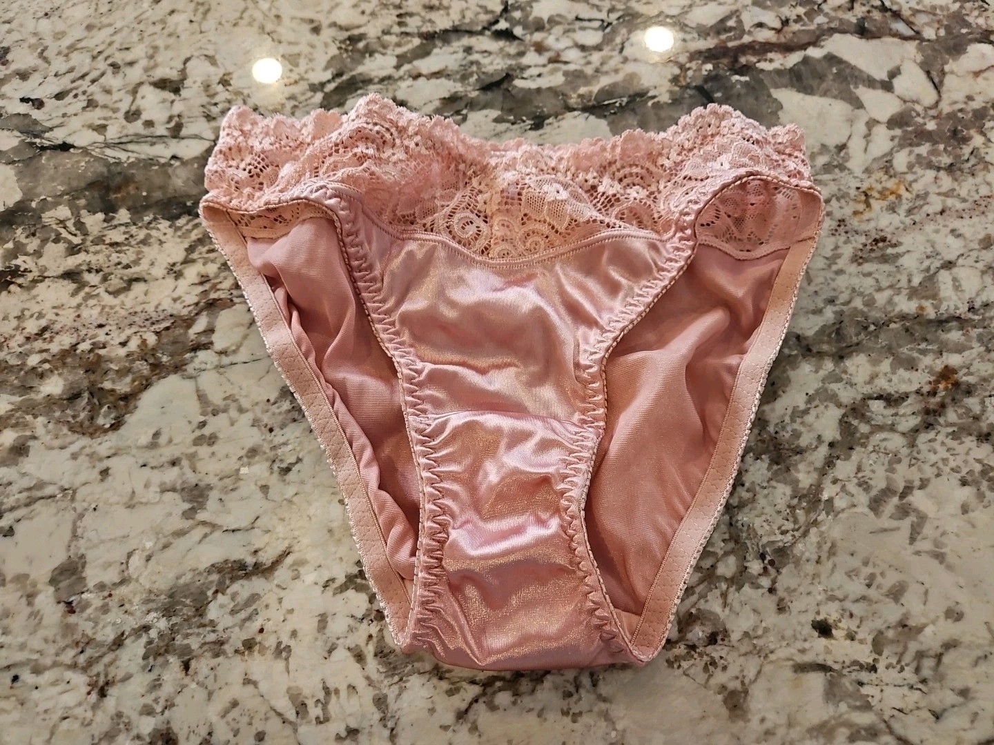 True Vintage Victoria’s Secret Second Skin Satin Brief Panty Pink Extra Small