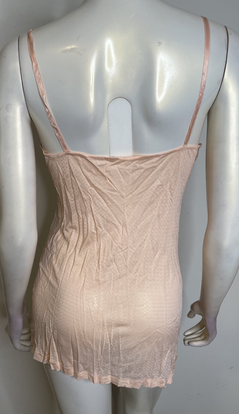 Antique Peachy Pink Pointelle Mini Full Slip S M Lightweight Best & Co Spot