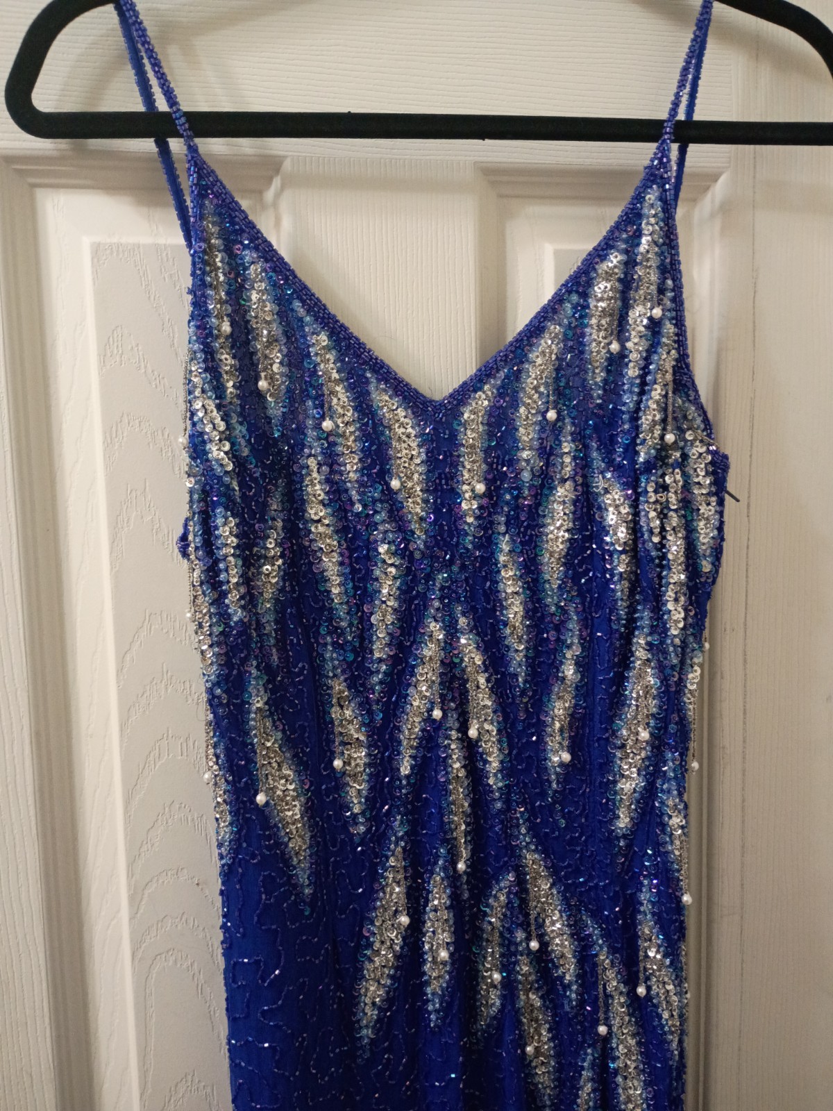 VTG 1980’s 1990’s S & N Fashions Silk Beaded and Sequin cocktail Dress Small