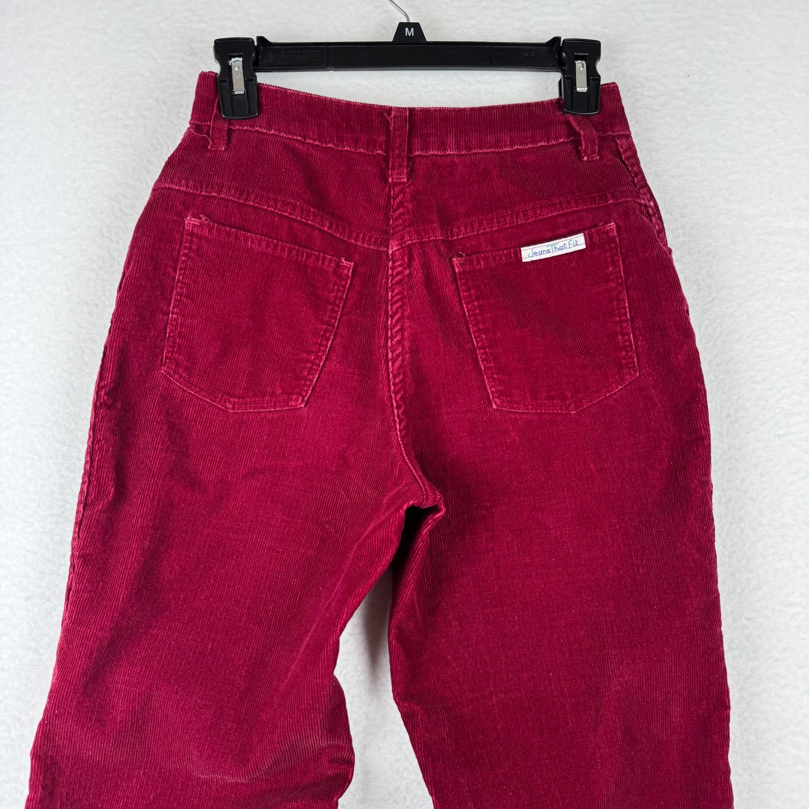 VTG 70s Sears Roebuck Jeans That Fit Women’s 10 26×30 Red Corduroy Talon 42 USA