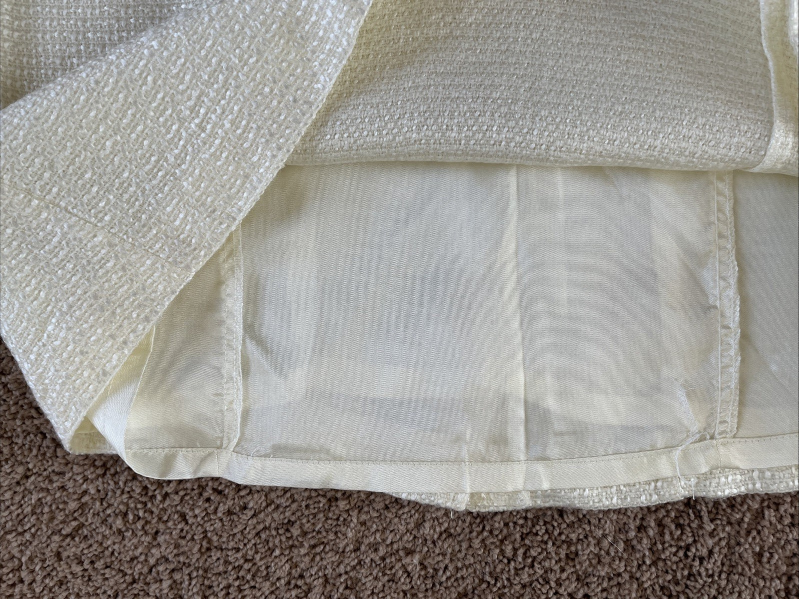 Vintage NWT White Textured JRT Sleeveless Lined Dress-Size 16