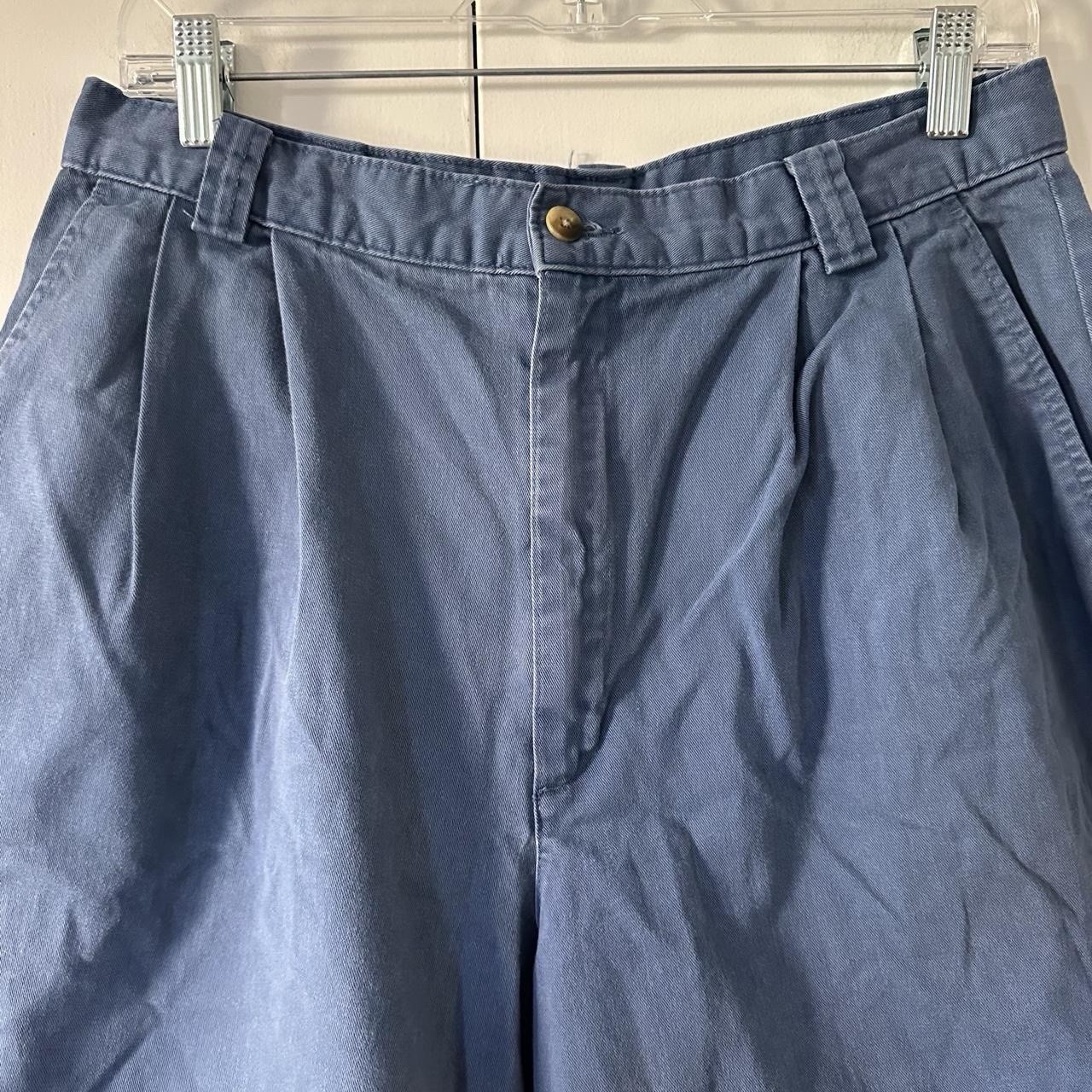 Vintage 60s/70s Made In USA Blue 100% Cotton Shorts Talon Zipper Land’s End M