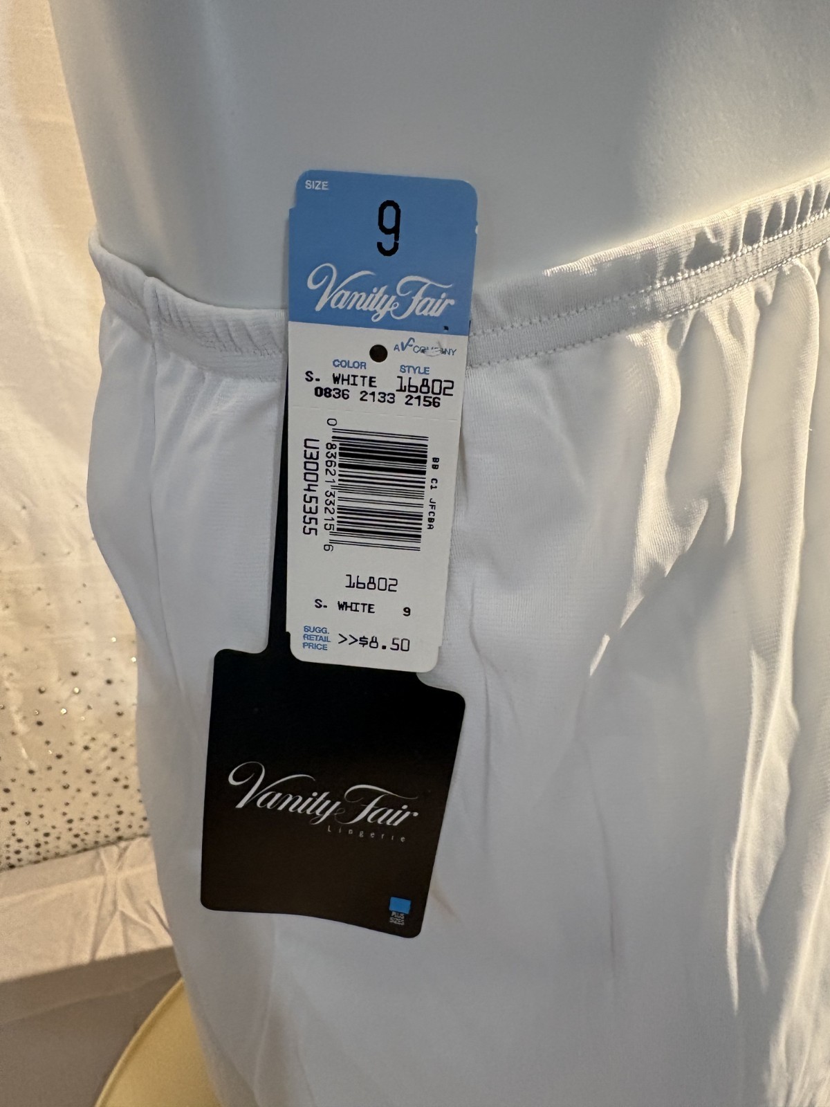 VANITY FAIR vintage NWT WHITE Slip Shorts size 9