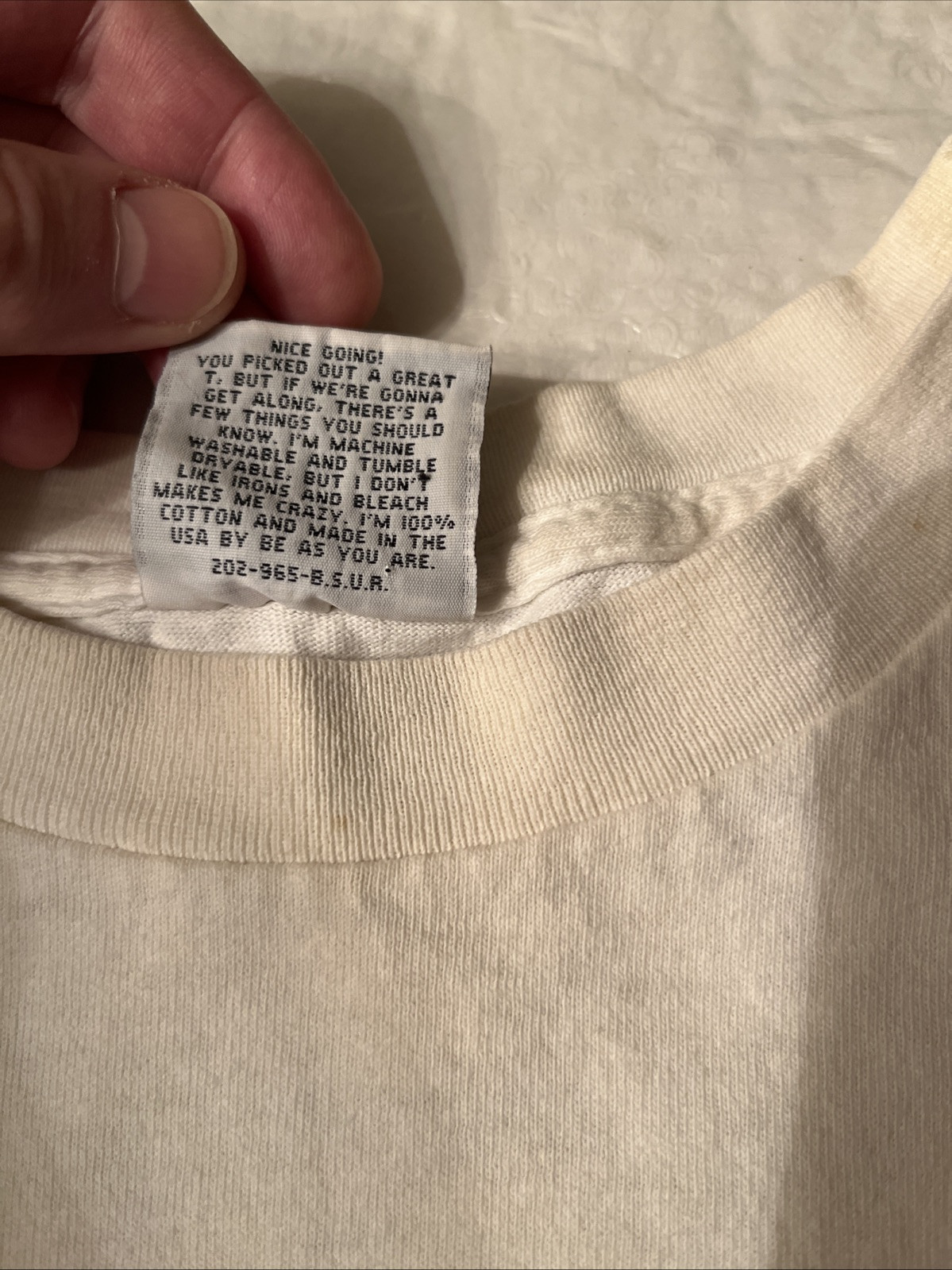 vtg 1999 MADE IN USA Margarita Girl cartoon Be As You Are white shirt XL womens