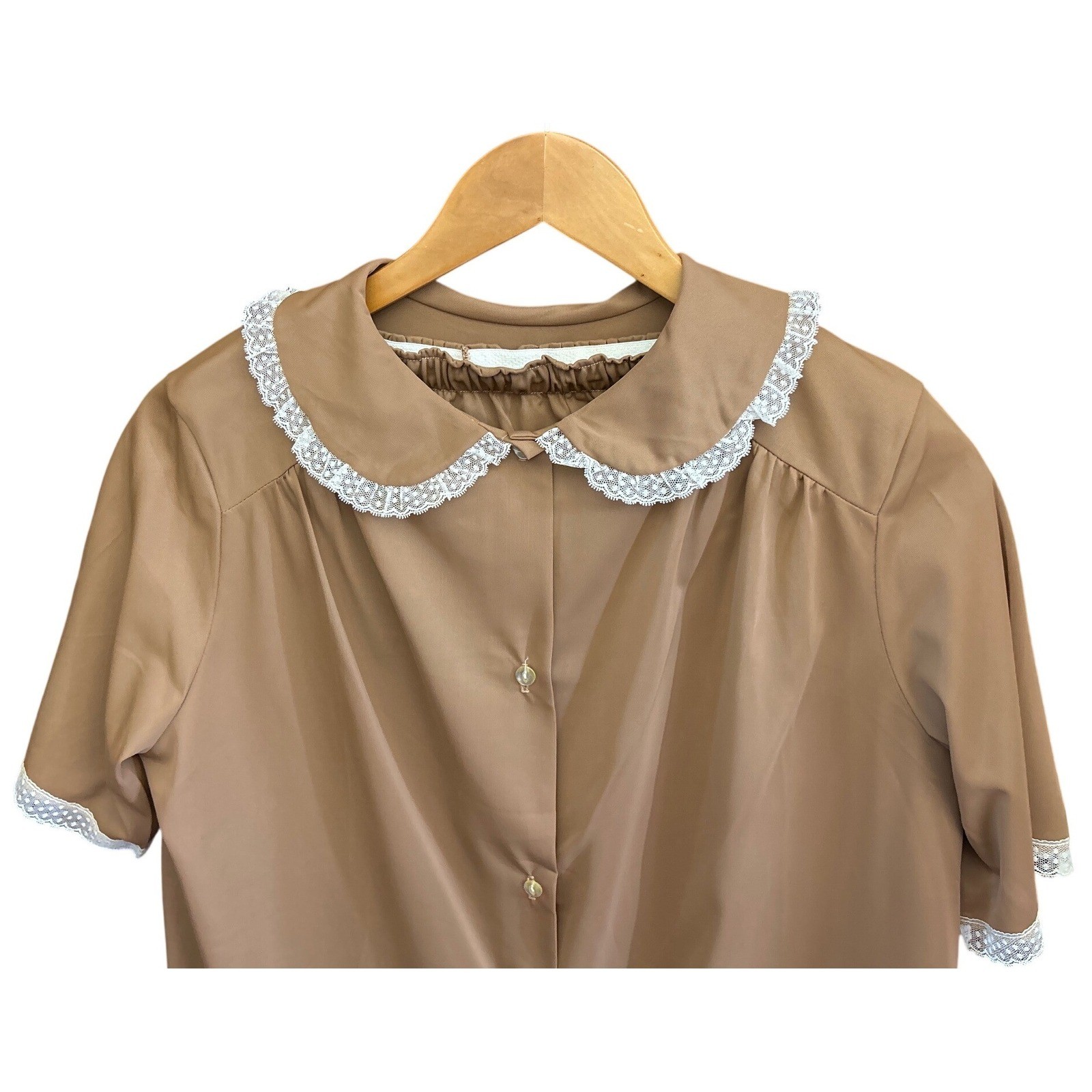 Vintage Dreamaway Mocha Brown Deadstock Pajama Set Coquette Grandmacore Lounge