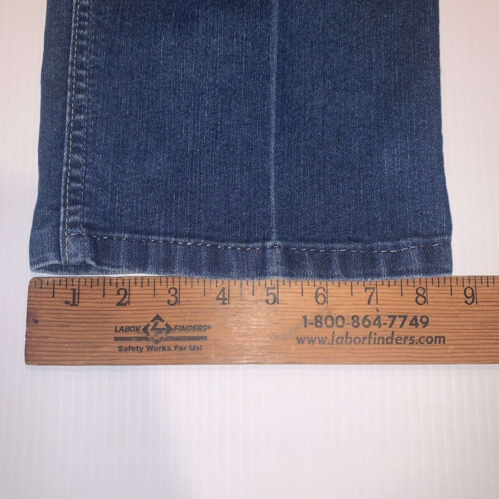 2-Vtg Juniors USA LEE Jeans Size 12 High Waist Straight Creased Leg Dark Blu Tag