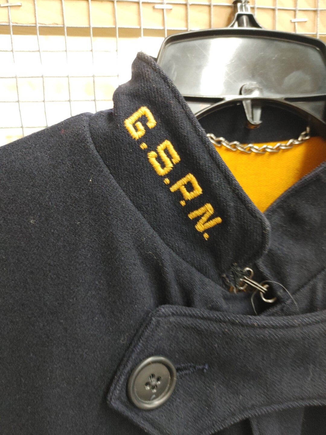 BRUCK’S Navy Blue Wool GSPN Nurses Uniform Cape Vtg 50s-60s Medical Geneva NY