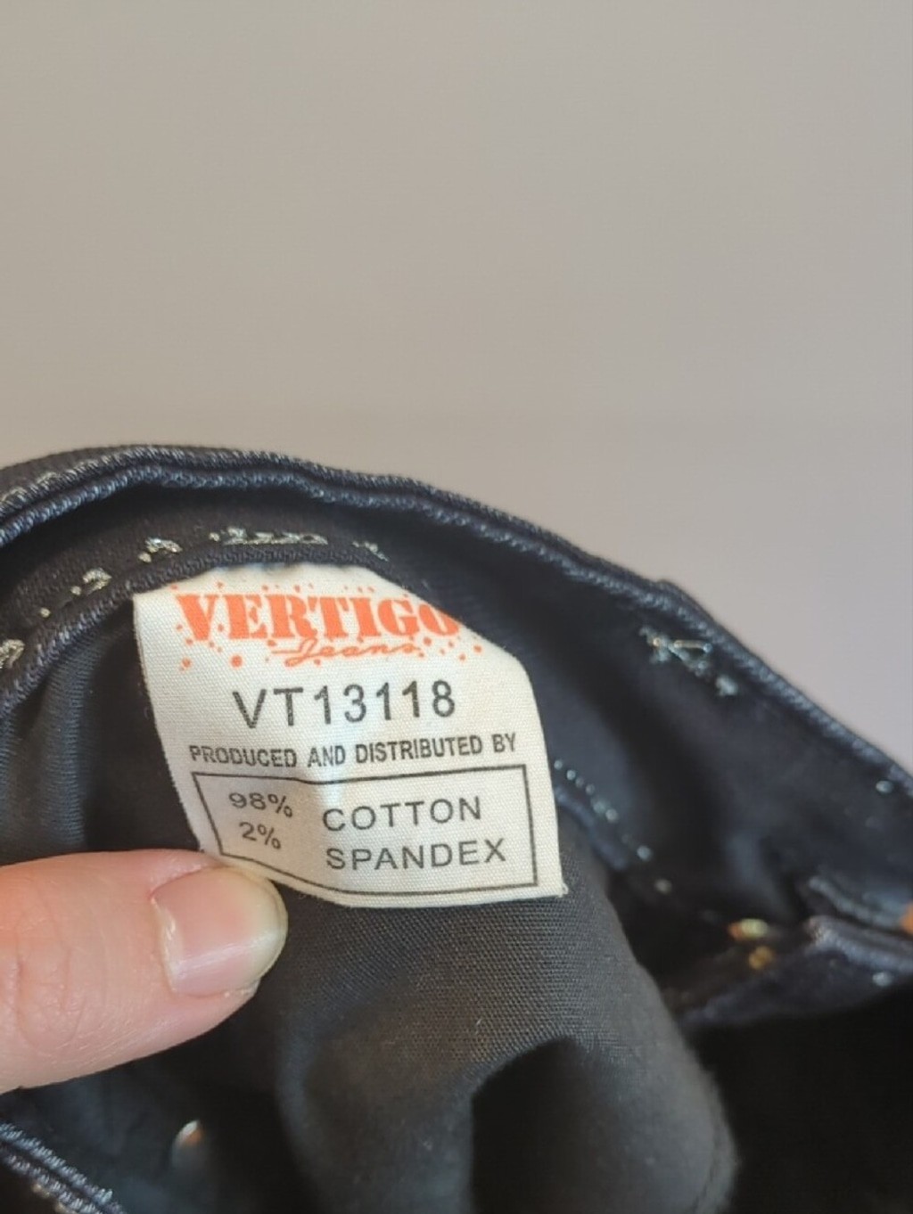 Y2K Vintage Denim Vertigo Paris Jeans Dark Wash Denim Zipper Low rise Size 30