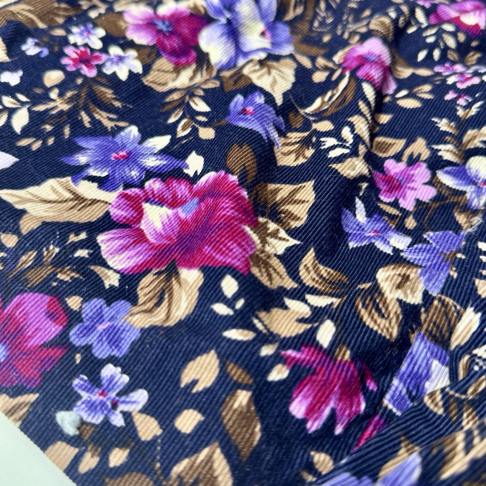 Vtg 1980s Picture Me Floral Cropped Blazer Small USA Cotton Secretary Grannycore