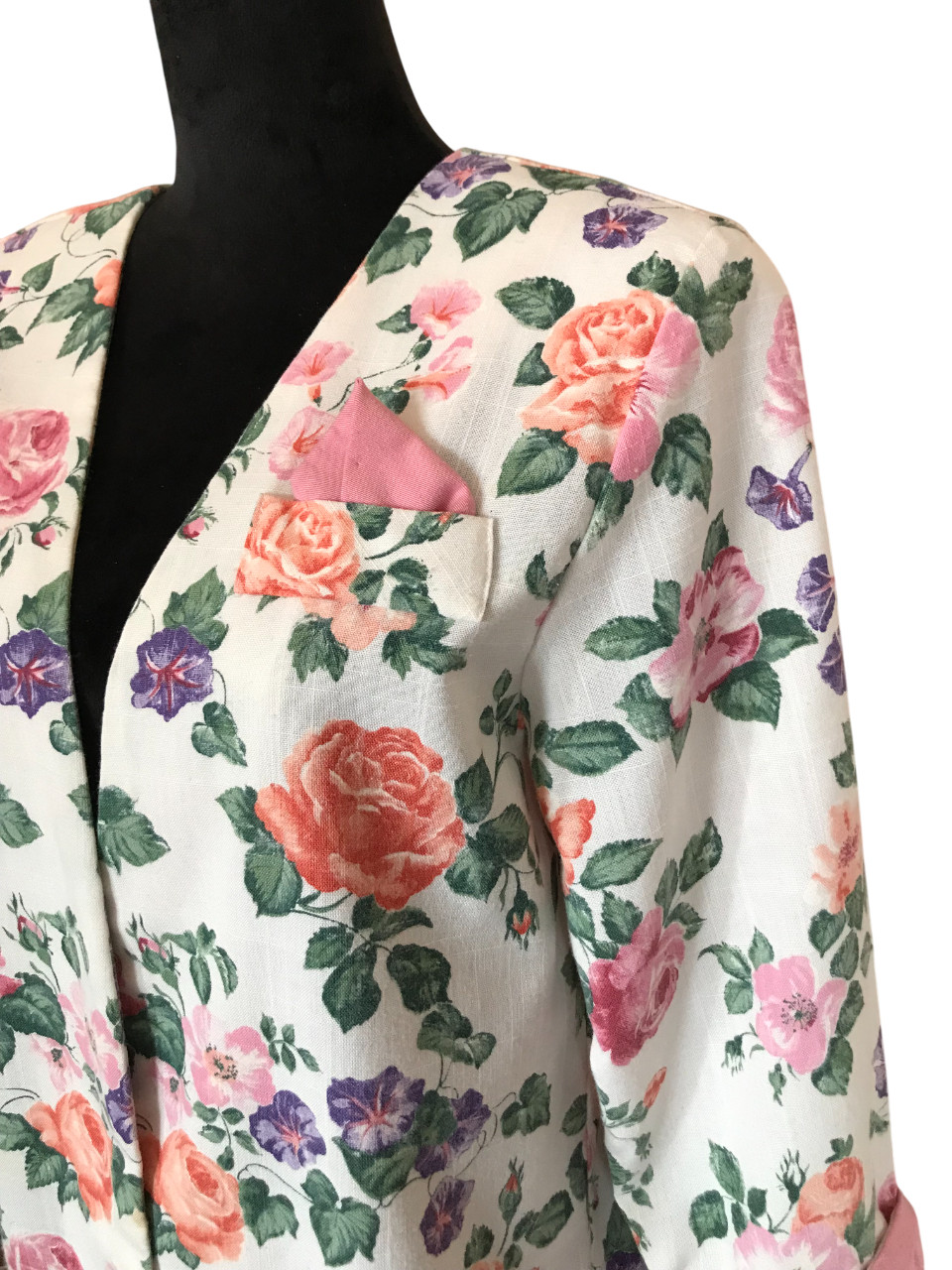 Special Thyme Ltd. Floral Jacket VTG 80s Lightweight Flowery Spring Blazer 14WP