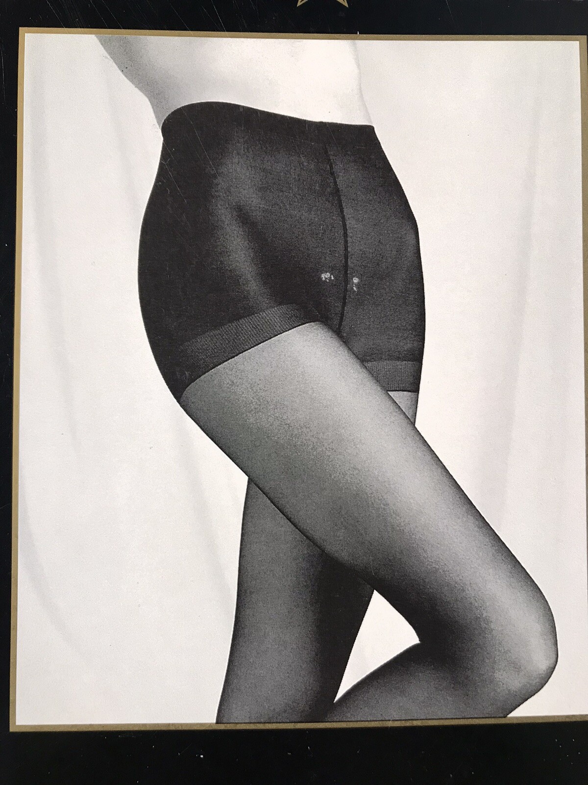 NOS 3 Pair Jones Wear Pantyhose Sz C BLACK Lycra Sheer Control Top Hosiery