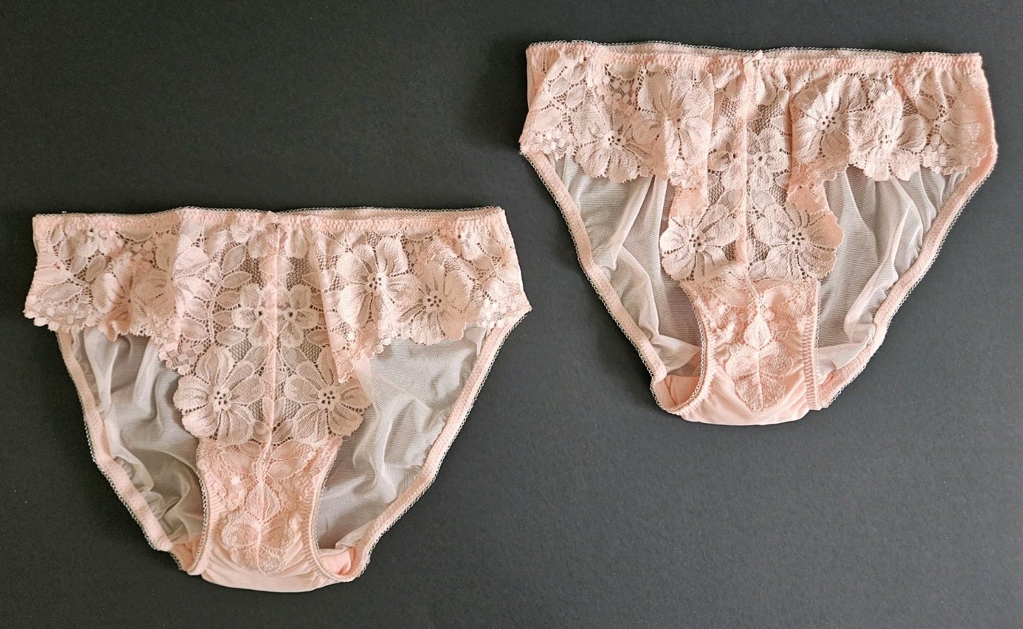 Vtg 90s Victorias Secret Lace Mesh Hi Cut Leg Medium Pink High Cut Panties NEW 2