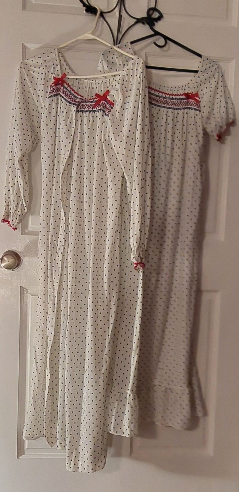 2pc Vintage Sears JR Bazaar Multicolored Nightgown And Robe Size 9