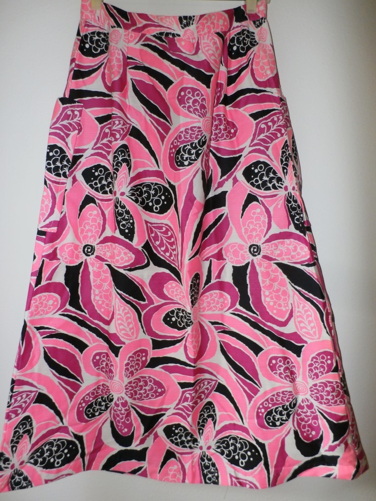 Sports Chums California Maxi Skirt Women SZ 10 Vintage NOS Pink Black Pockets