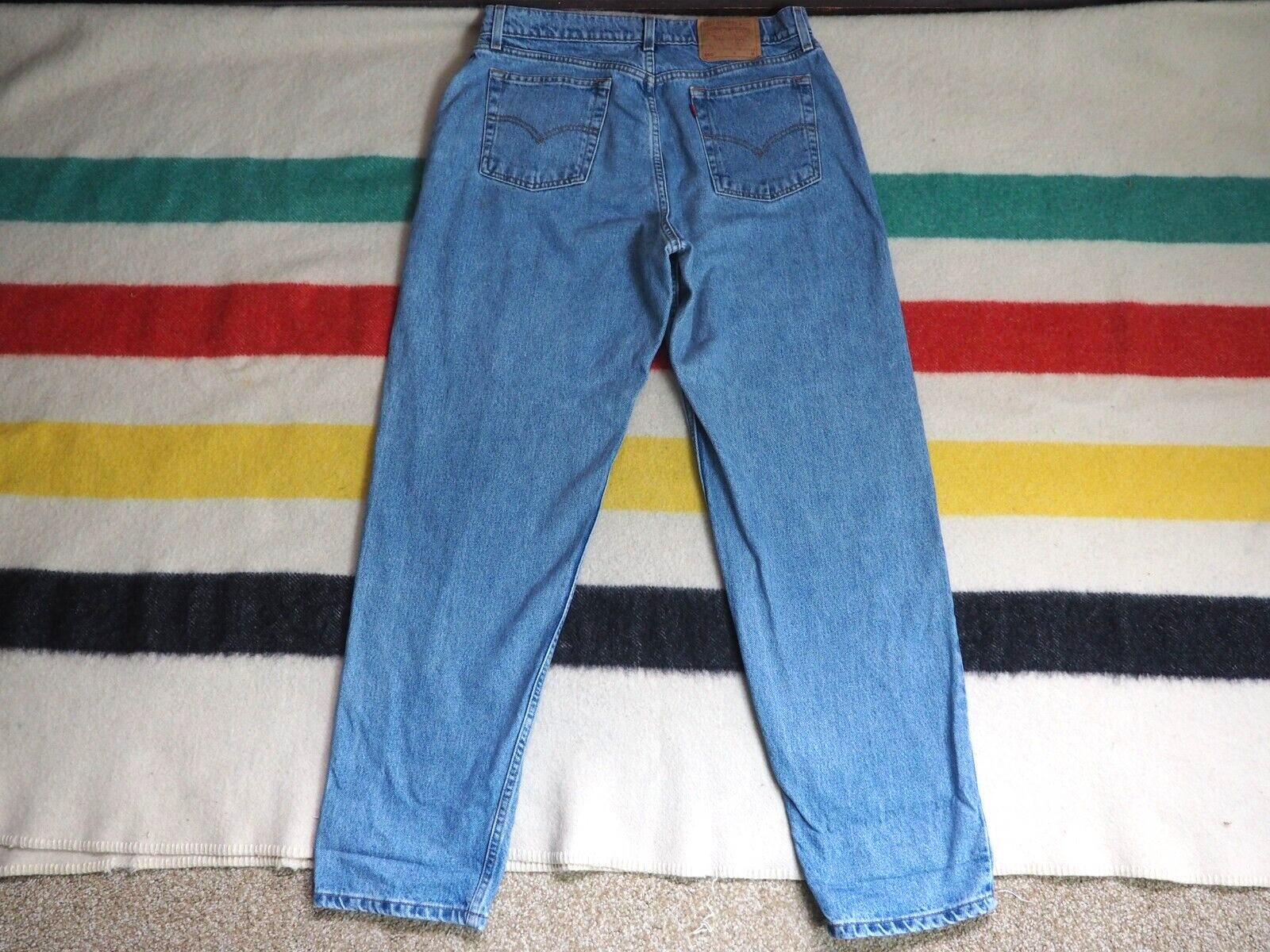 VTG 90s LEVIS 560 Loose Straight Fit Faded Blue Denim 34×32 Baggy Jeans Womens