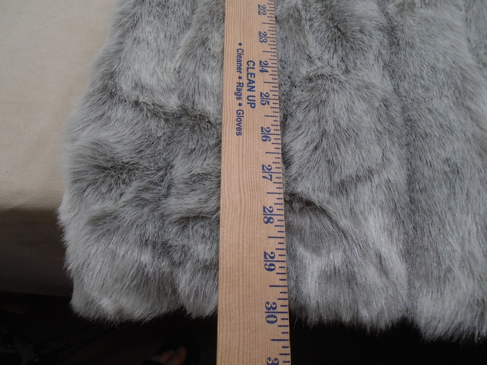 Vintage Dennis Basso Pelted Faux Mink Gray Jacket Coat Zip Front Medium NWT!
