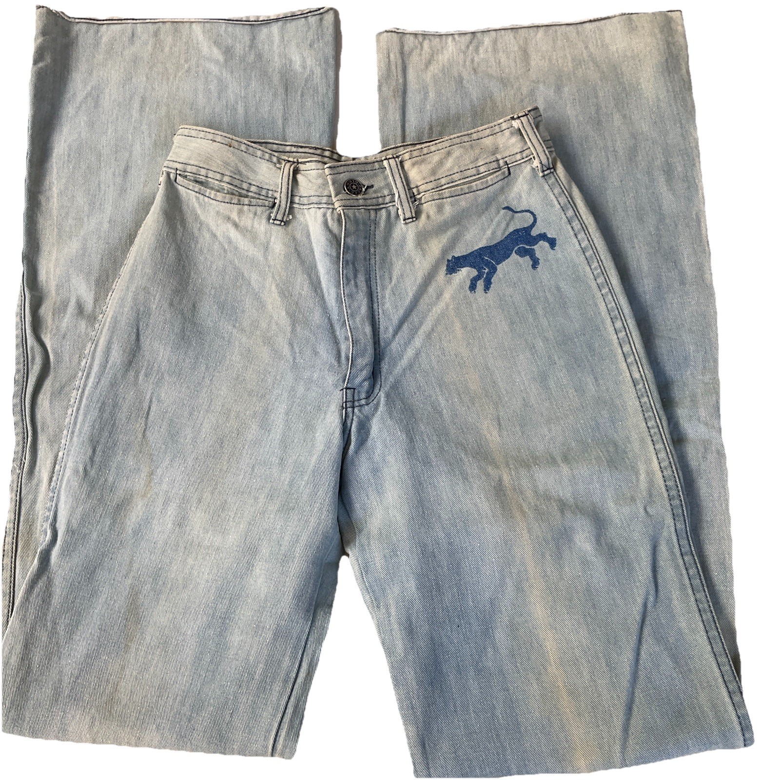 Vintage 70s Faded Glory Bell Bottom Jeans 26×36 Womens Appendagez Flare Hippie