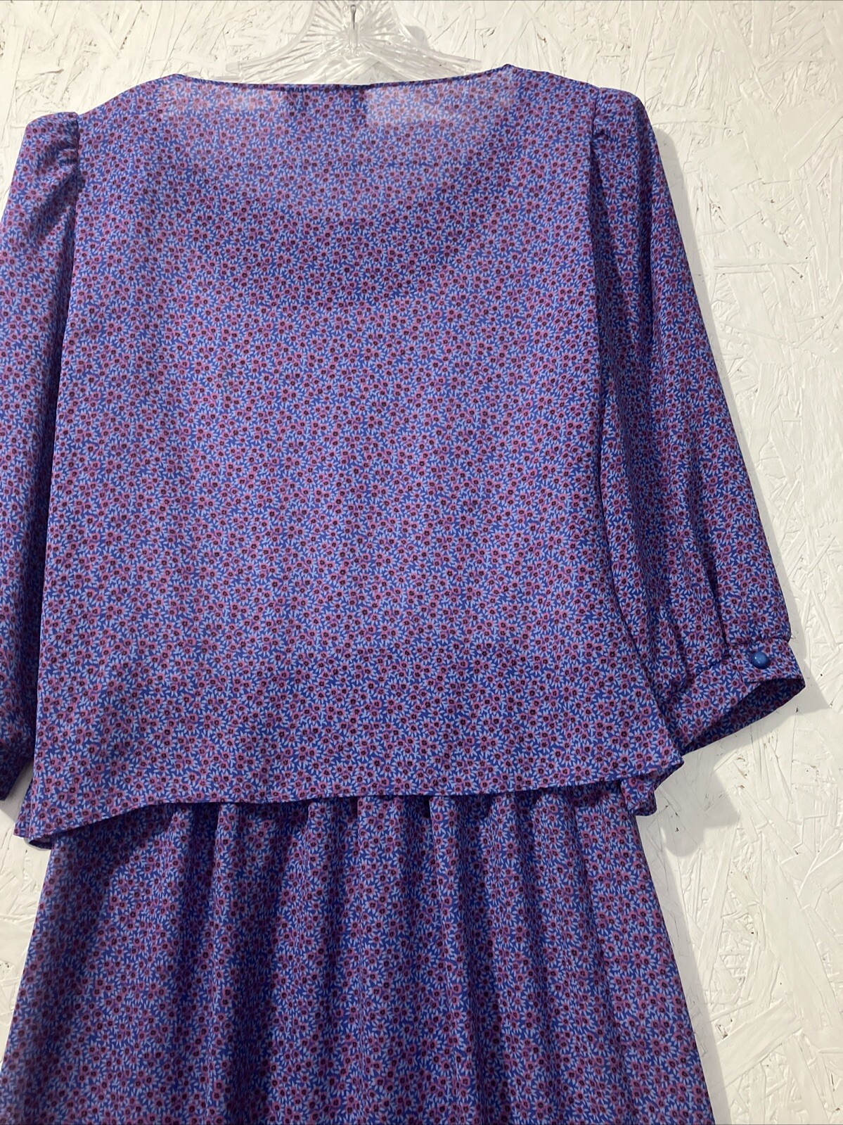 Vintage Alison Peters Purple, Pink Floral Dress Size 12